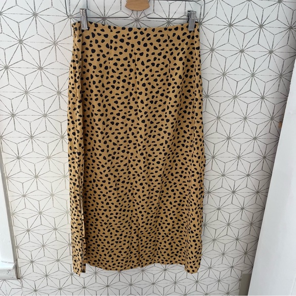 Marine Layer Ryan Cheetah slip midi skirt - Picture 7 of 11